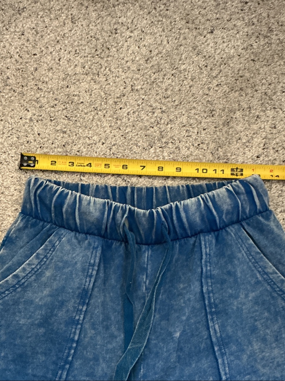 New Zenana Outfitters Elastic Wide Leg Lounge Pants ~ Mineral Wash Blue - Picture 4 of 8